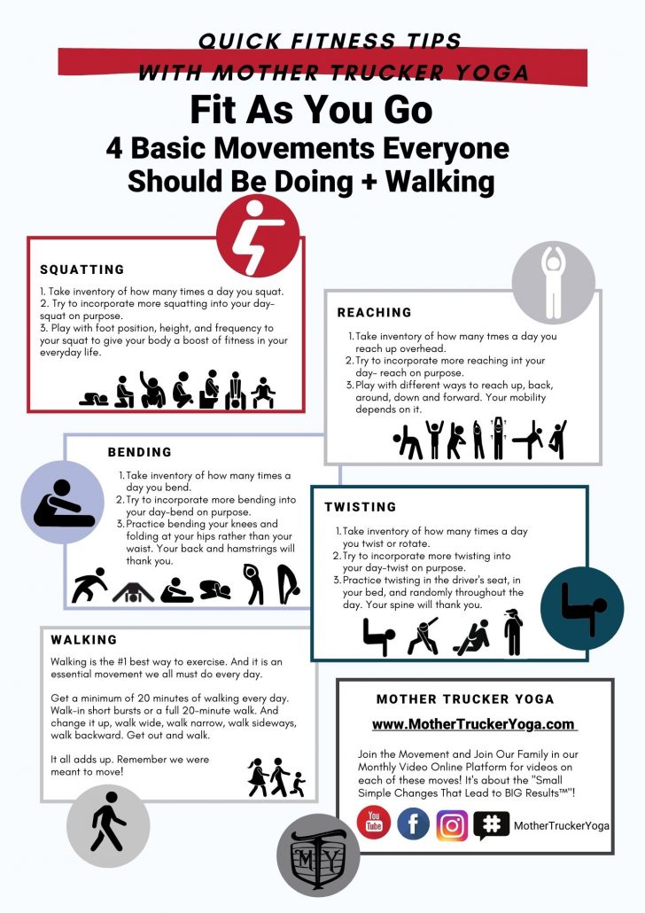 Mother Trucker Yoga Quick Fitnss Tips - 4 Basic Movements 2021