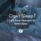 Can't Sleep 2 tricks for better sleep mother trucker yoga blog cover image
