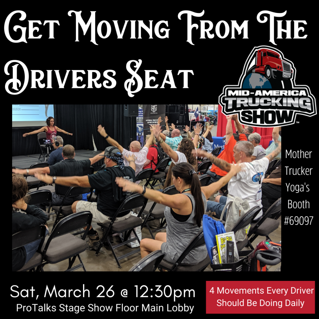 Driving into Fitness with Hope Zvara at Mid-America Trucking Show 2022 Mother Trucker yoga Blog image 2