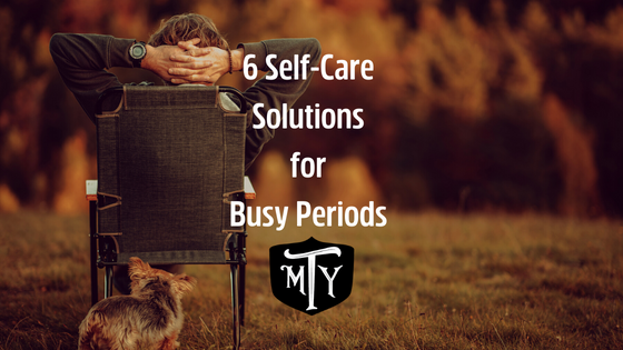 6 Self-Care Solutions for Busy Periods mother trucker yoga blog cover image