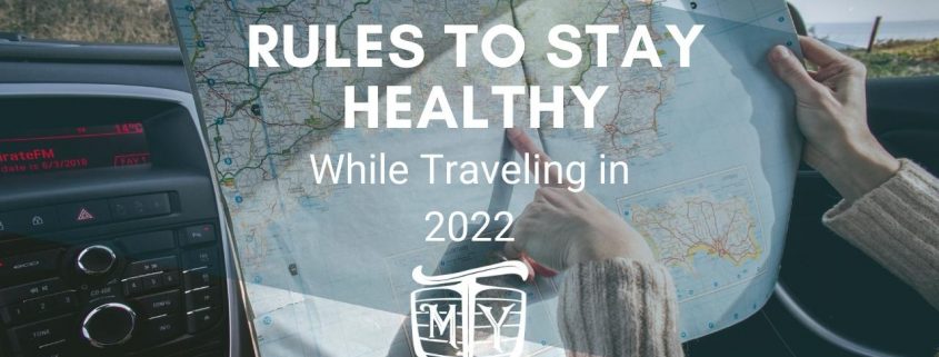 Rules To Follow To Stay Healthy While Traveling in 2022 mother trucker yoga blog cover image travel fitness