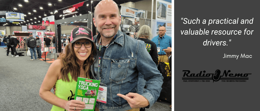 trucking yoga TRUCKER FITNESS book jimmy mac mother trucker yoga page