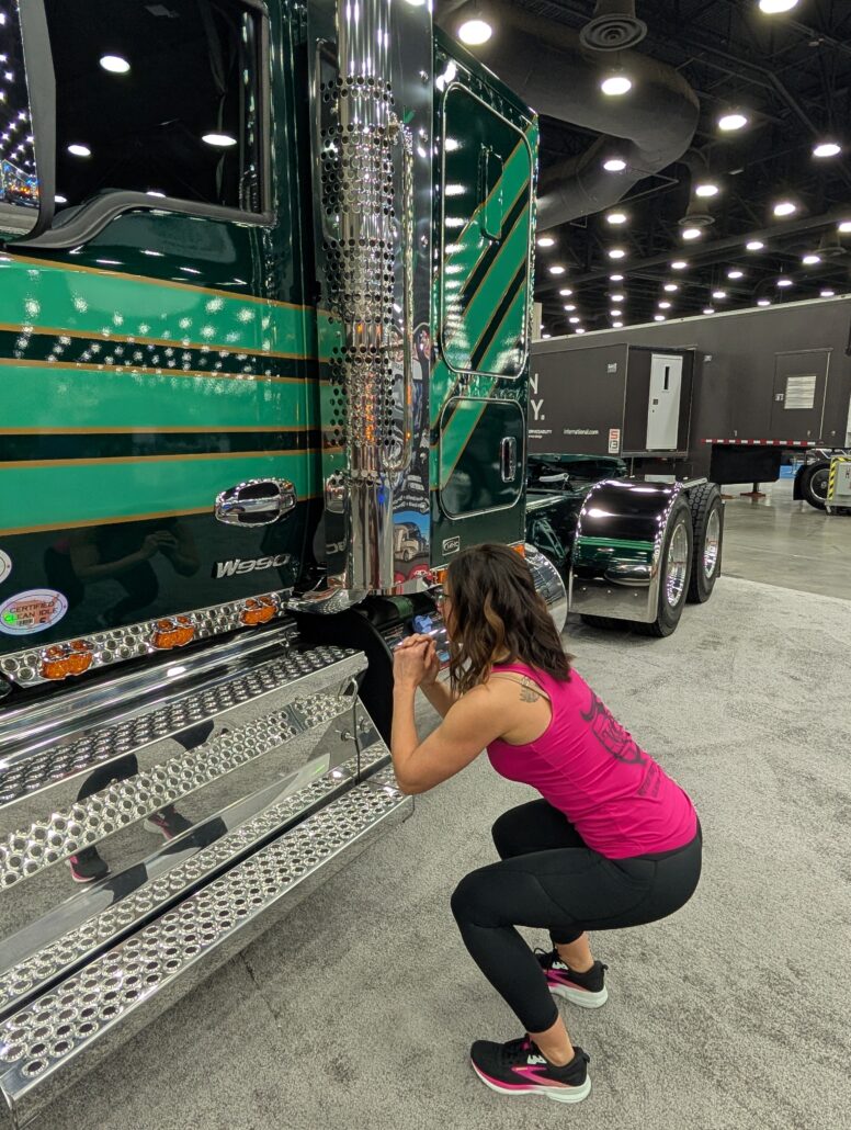 Mini Squats Using the Truck for Balance